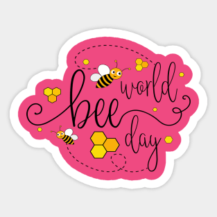 Bee world day Sticker